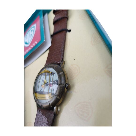 1994 Looney Toons Tweety And Sylvester Fossil Watch With Box Warner Bros main image 5